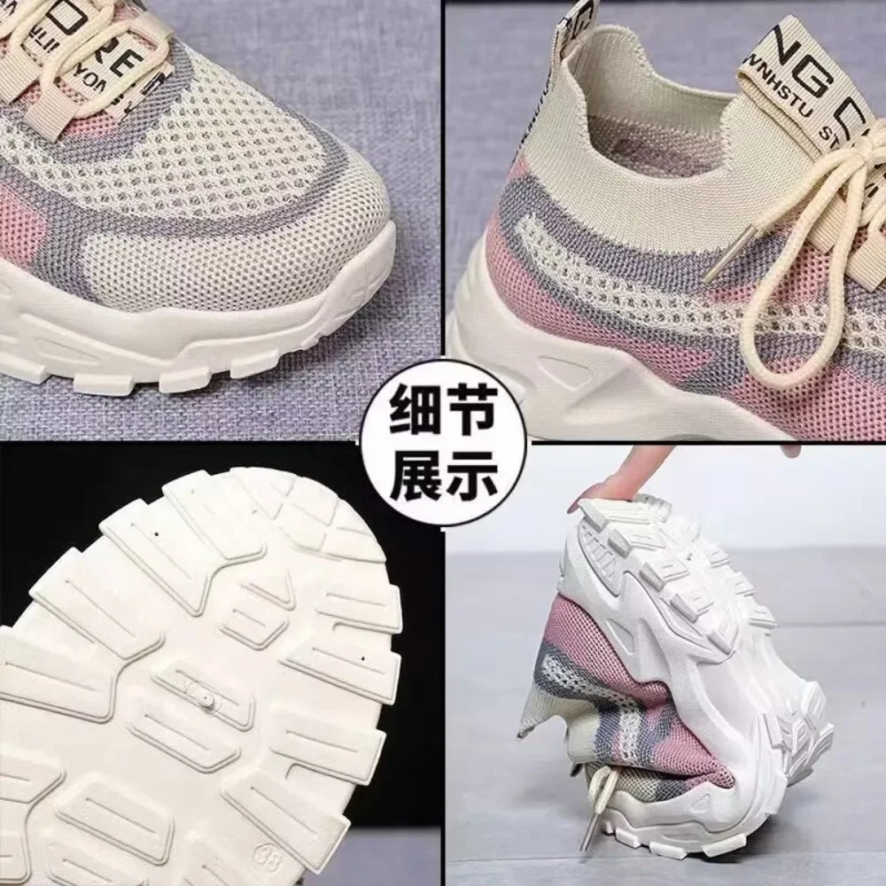 new Sneakers Women Platform Flat Shoes Woman Shoes Green Casual Trainers Ladies Chunky Sneakers Women Shoes