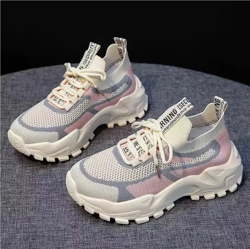 new Sneakers Women Platform Flat Shoes Woman Shoes Green Casual Trainers Ladies Chunky Sneakers Women Shoes