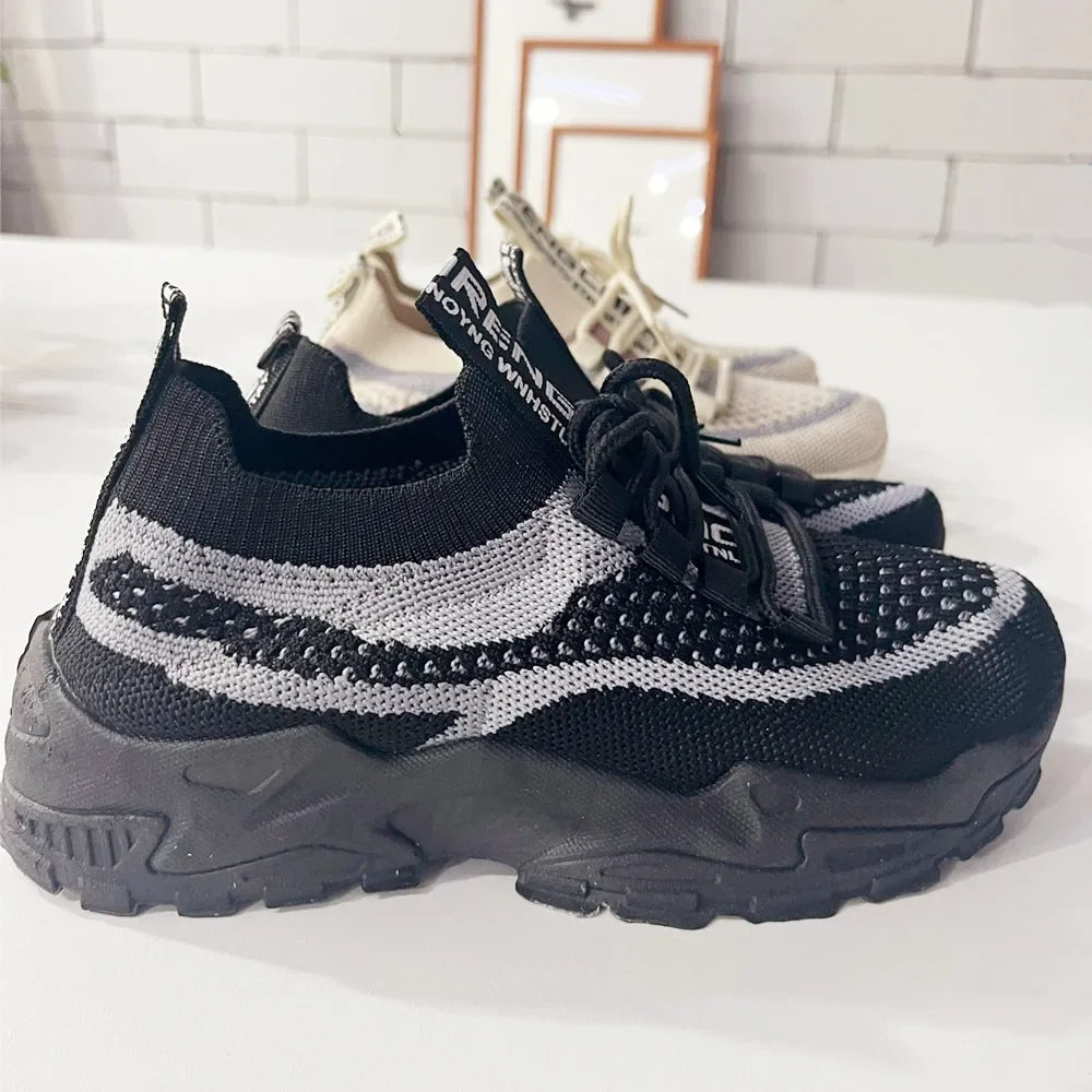 new Sneakers Women Platform Flat Shoes Woman Shoes Green Casual Trainers Ladies Chunky Sneakers Women Shoes
