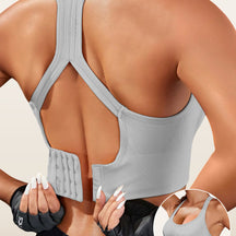 1pc Women'S Sports Bra with Removable Pads - Breathable, Non-Slip Gym Yoga Vest, Solid Color, Knit Fabric, Nylon Material, No Underwire - Adult Athletic Tank Top Innerwear
