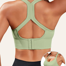 1pc Women'S Sports Bra with Removable Pads - Breathable, Non-Slip Gym Yoga Vest, Solid Color, Knit Fabric, Nylon Material, No Underwire - Adult Athletic Tank Top Innerwear