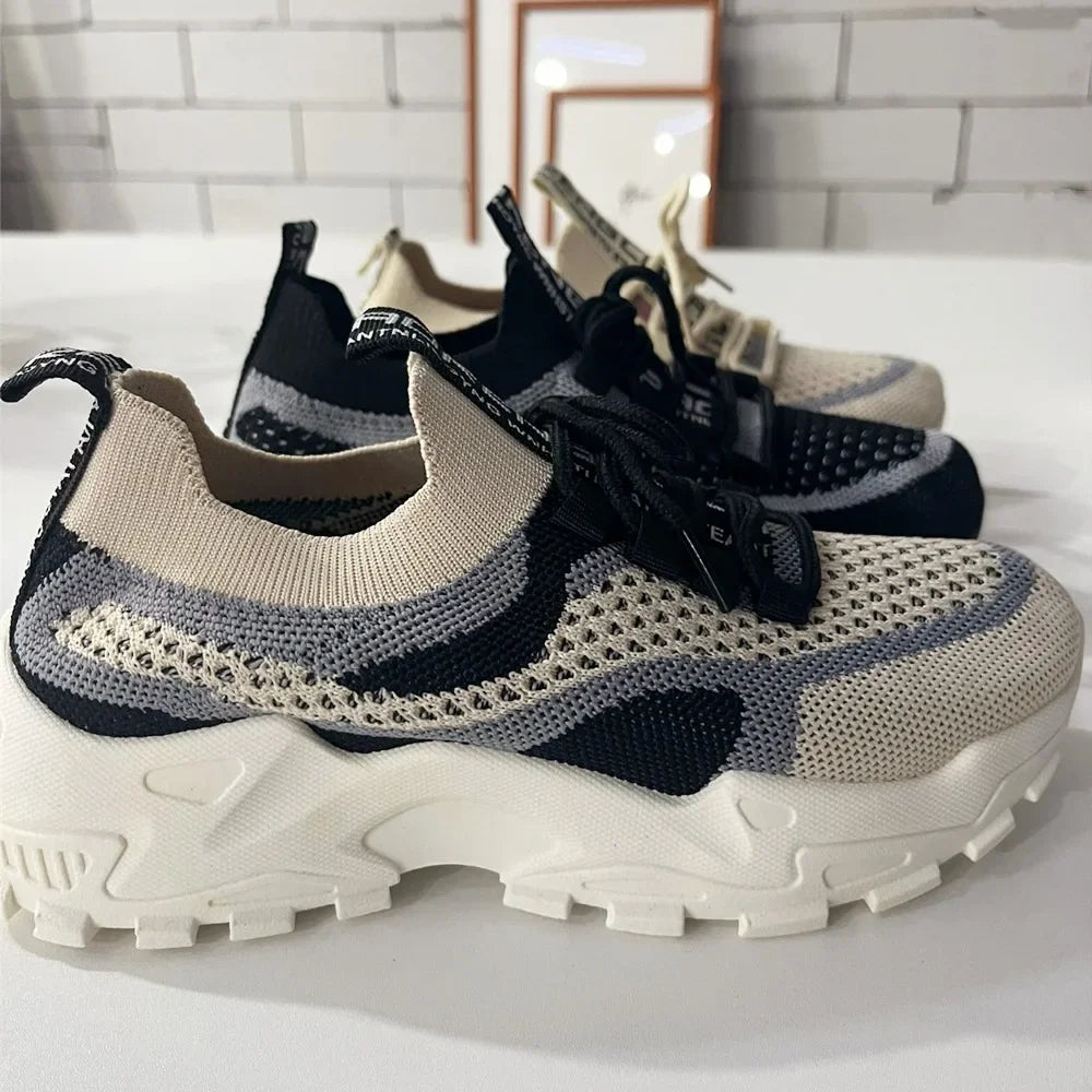 new Sneakers Women Platform Flat Shoes Woman Shoes Green Casual Trainers Ladies Chunky Sneakers Women Shoes