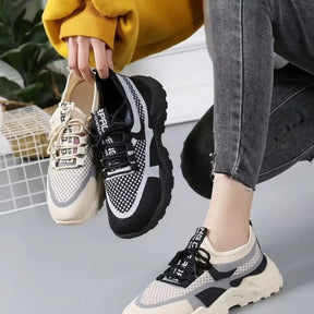 new Sneakers Women Platform Flat Shoes Woman Shoes Green Casual Trainers Ladies Chunky Sneakers Women Shoes