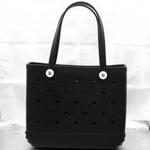 Large EVA Beach Bag Waterproof Tote with Vent Holes for Women Travel Picnic Durable Storage Basket Outdoor Handbag Shopping Tote