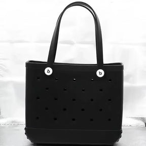 Large EVA Beach Bag Waterproof Tote with Vent Holes for Women Travel Picnic Durable Storage Basket Outdoor Handbag Shopping Tote