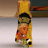 New African Women's Long Dresses Spring/Summer Fashion Bohemian Beach Party Sleeveless Party Elegant Sexy Long Vestidos S-3XL