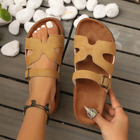 2025 Classic Cork Sandals for Women Men Fashion Soft Thick Sole Cork Slippers Summer Beach Sandals Home Open Toe Flat Sandals